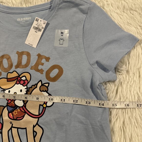 Old Navy girls Hello Kitty Tee NWT Yeehaw M 8 Rodeo 90s - Picture 4 of 7